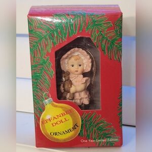 Vintage Limited Edition Effanbee Doll Company Ornament Original Box Pink